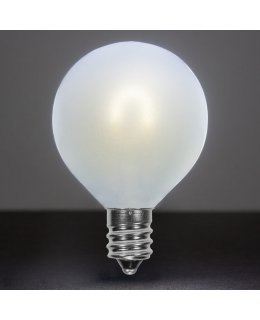 CL76828 E12-Candelabra Base Satin Glass Cool White LED Filament Bulbs PACK OF 5